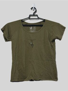 Morpho Colombia Women’s Hanging Monkey Graphic Souvenir T-Shirt XS Green GUC